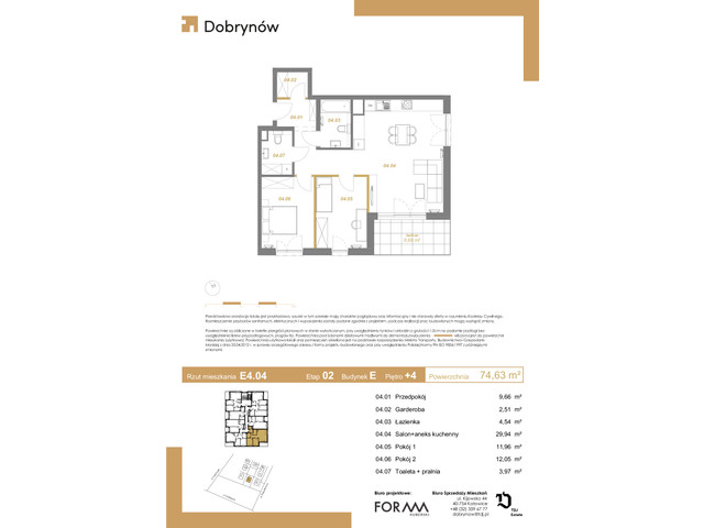 Mieszkanie w inwestycji DOBRYNÓW, symbol E4.04 » nportal.pl