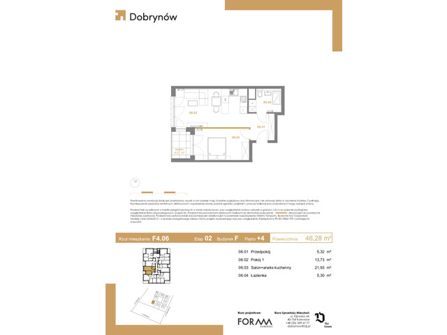 Mieszkanie w inwestycji DOBRYNÓW, symbol F4.06 » nportal.pl