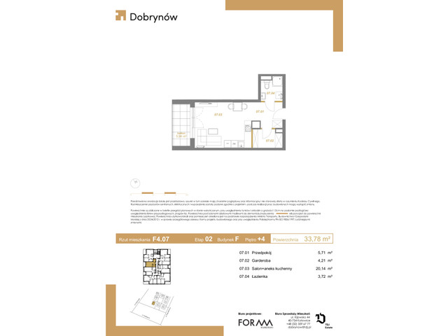 Mieszkanie w inwestycji DOBRYNÓW, symbol F4.07 » nportal.pl