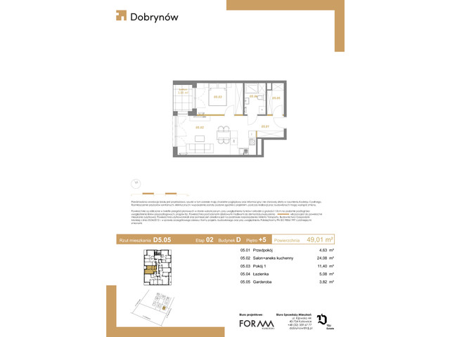 Mieszkanie w inwestycji DOBRYNÓW, symbol D5.05 » nportal.pl