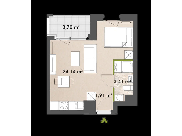 Mieszkanie w inwestycji XYZ Place, symbol 32/XY-F1.B.01.03 » nportal.pl