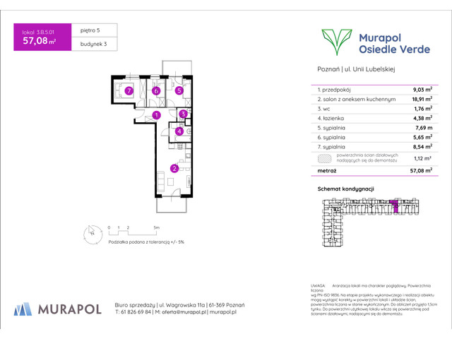 Mieszkanie w inwestycji Murapol Osiedle Verde, symbol 3.B.5.01 » nportal.pl