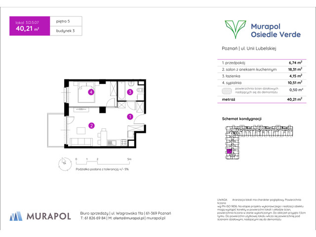 Mieszkanie w inwestycji Murapol Osiedle Verde, symbol 3.D.5.07 » nportal.pl