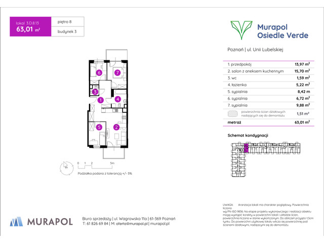 Mieszkanie w inwestycji Murapol Osiedle Verde, symbol 3.D.8.13 » nportal.pl