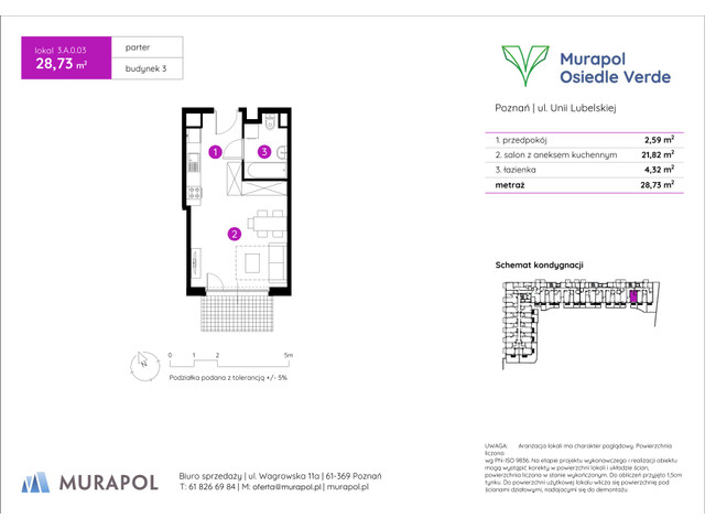 Mieszkanie w inwestycji Murapol Osiedle Verde, symbol 3.A.0.03 » nportal.pl