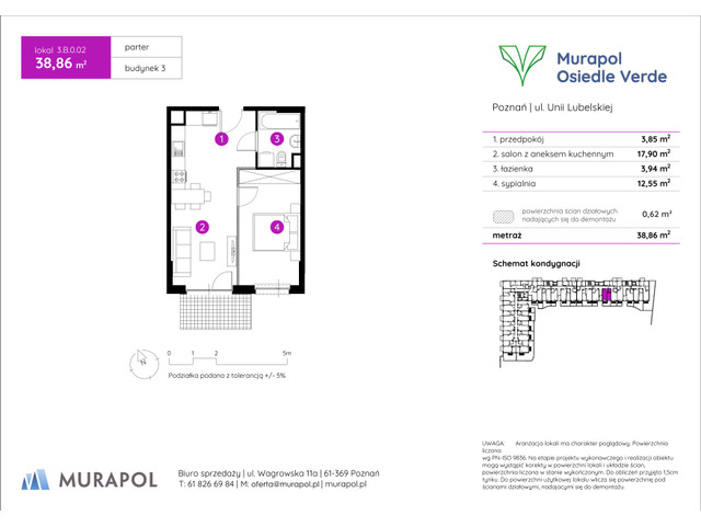 Mieszkanie w inwestycji Murapol Osiedle Verde, symbol 3.B.0.02 » nportal.pl