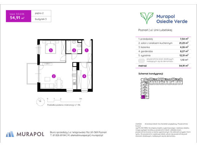 Mieszkanie w inwestycji Murapol Osiedle Verde, symbol 3.D.2.06 » nportal.pl