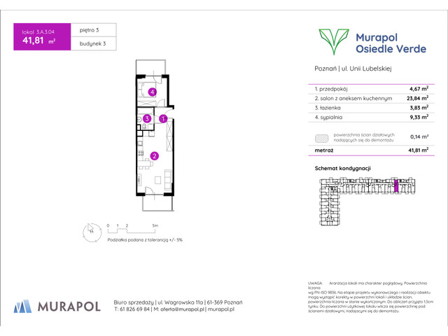 Mieszkanie w inwestycji Murapol Osiedle Verde, symbol 3.A.3.04 » nportal.pl