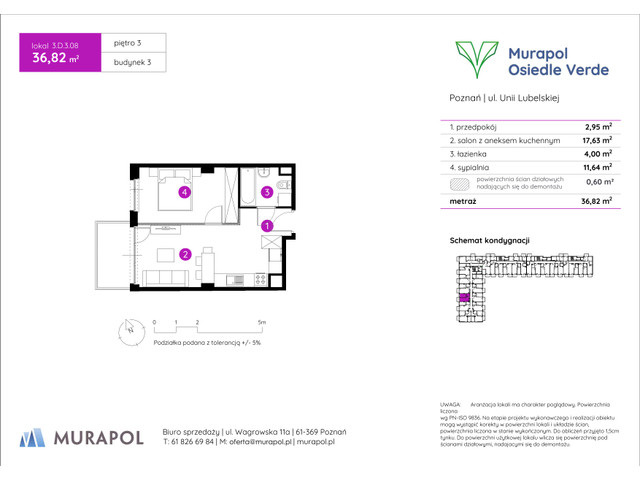 Mieszkanie w inwestycji Murapol Osiedle Verde, symbol 3.D.3.08 » nportal.pl