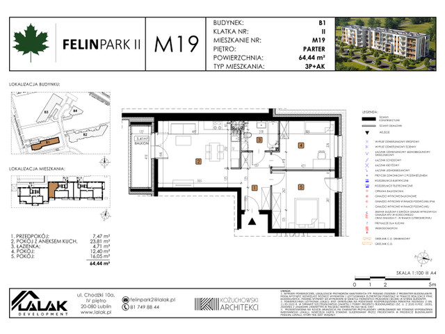 Mieszkanie w inwestycji Felin Park II, budynek Promocja, symbol B1_M19/P » nportal.pl