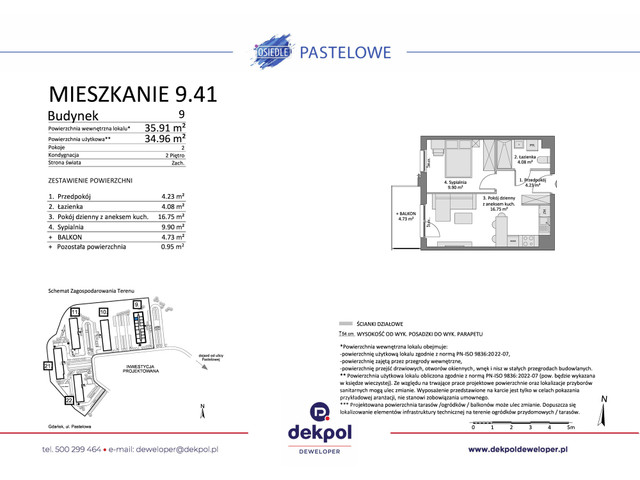 Mieszkanie w inwestycji Osiedle Pastelowe etap III, budynek Rezerwacja, symbol 9.41 » nportal.pl