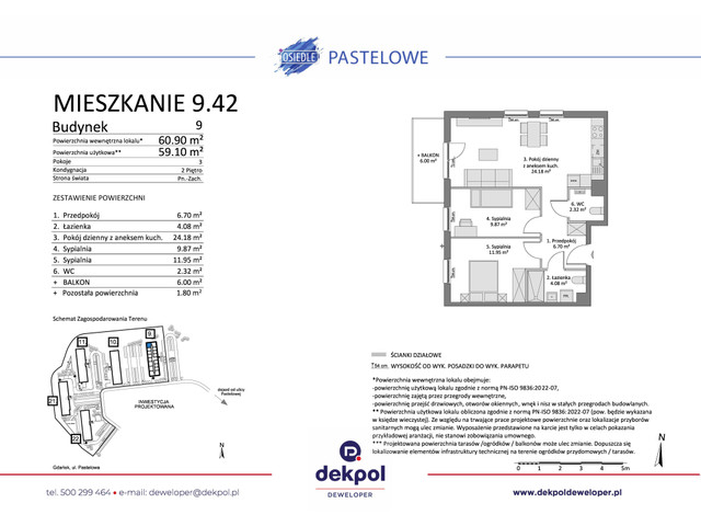 Mieszkanie w inwestycji Osiedle Pastelowe etap III, budynek Rezerwacja, symbol 9.42 » nportal.pl