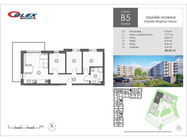 Mieszkanie w inwestycji Wzgórze Zeusa Gdańsk/Kowale, symbol B5 » nportal.pl