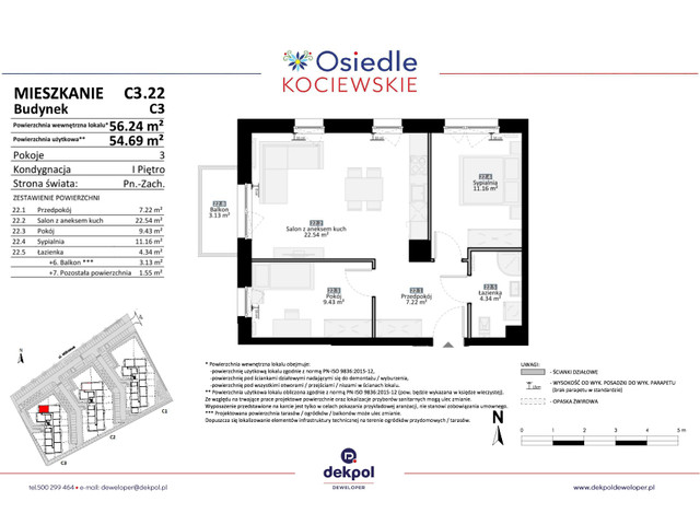 Mieszkanie w inwestycji Osiedle Kociewskie etap III, symbol C3.22 » nportal.pl