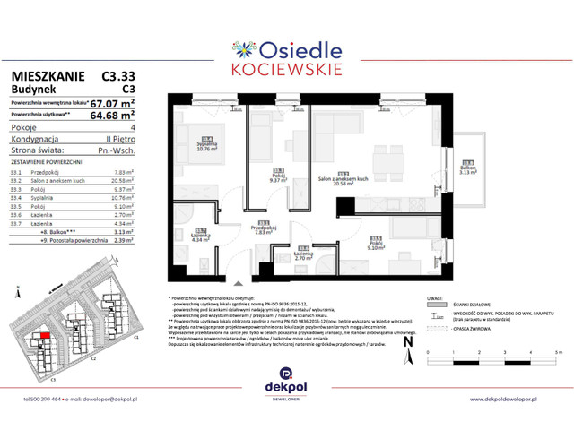 Mieszkanie w inwestycji Osiedle Kociewskie etap III, symbol C3.33 » nportal.pl