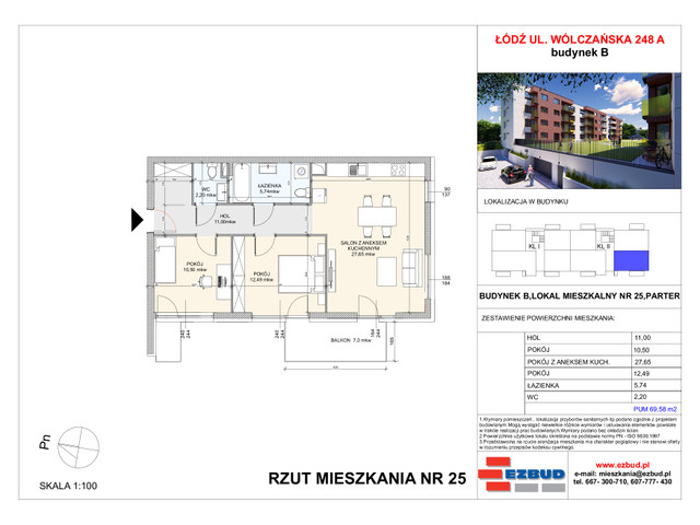 Mieszkanie w inwestycji Wólczańska 248 Budynek B, symbol 25 » nportal.pl