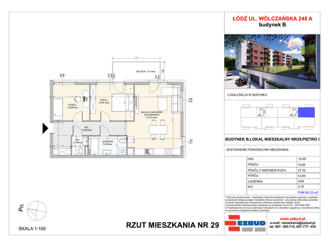 Mieszkanie w inwestycji Wólczańska 248 Budynek B, symbol 29 » nportal.pl