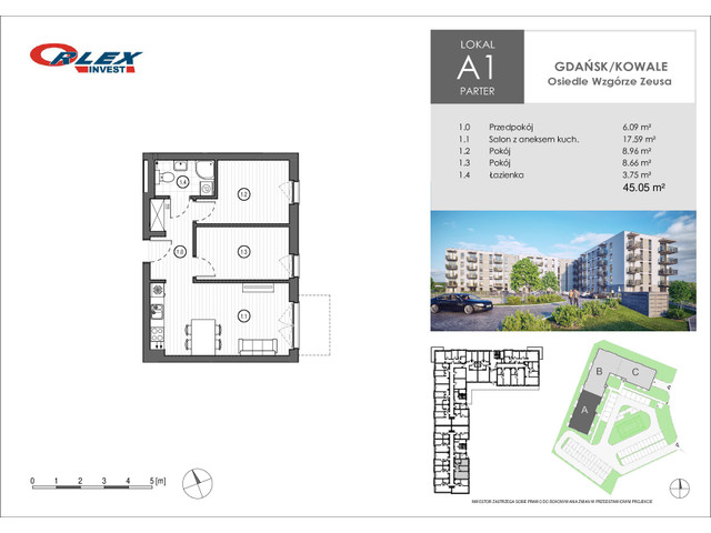 Mieszkanie w inwestycji Wzgórze Zeusa Gdańsk/Kowale, symbol A1 » nportal.pl