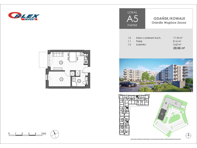 Mieszkanie w inwestycji Wzgórze Zeusa Gdańsk/Kowale, symbol A5 » nportal.pl