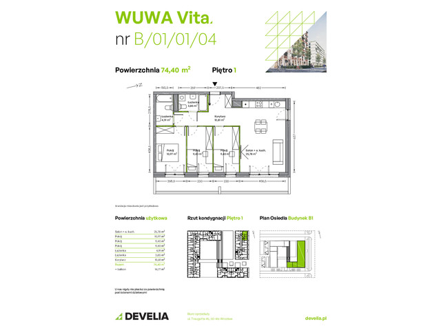 Mieszkanie w inwestycji WUWA Vita, symbol B.01.01.04 » nportal.pl