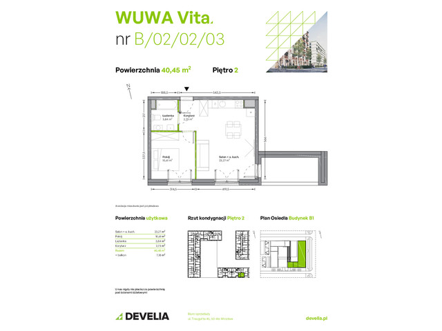 Mieszkanie w inwestycji WUWA Vita, symbol B.02.02.03 » nportal.pl