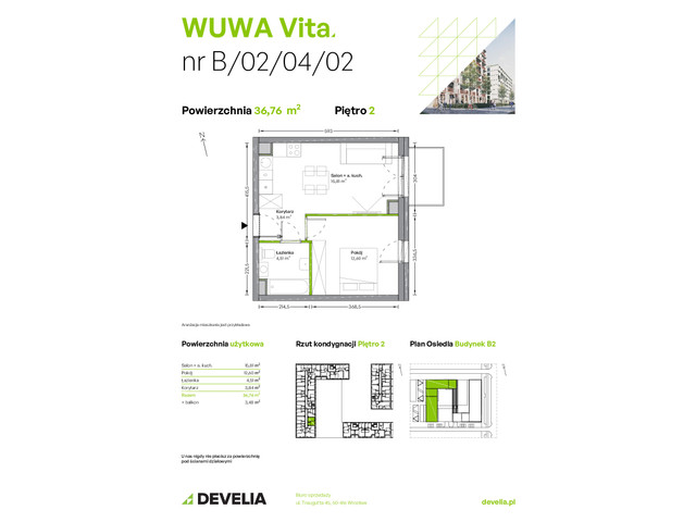 Mieszkanie w inwestycji WUWA Vita, symbol B.02.04.02 » nportal.pl