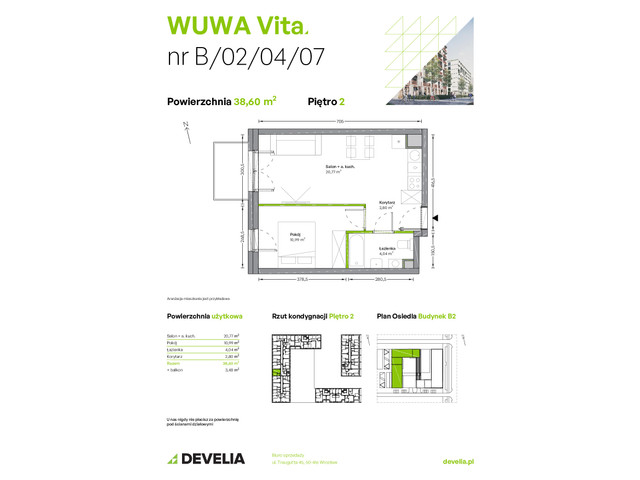 Mieszkanie w inwestycji WUWA Vita, symbol B.02.04.07 » nportal.pl