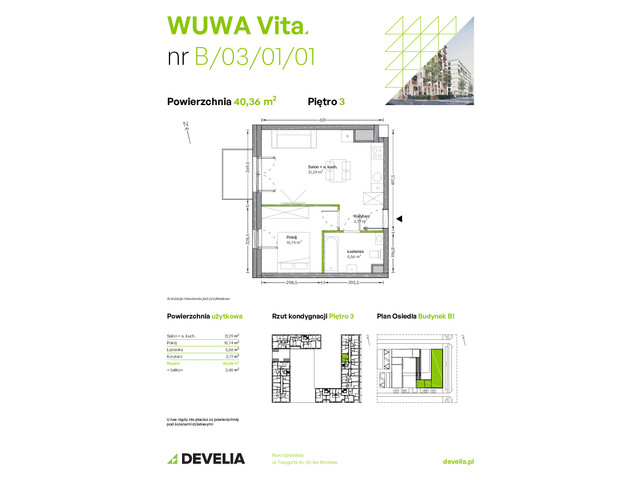 Mieszkanie w inwestycji WUWA Vita, symbol B.03.01.01 » nportal.pl