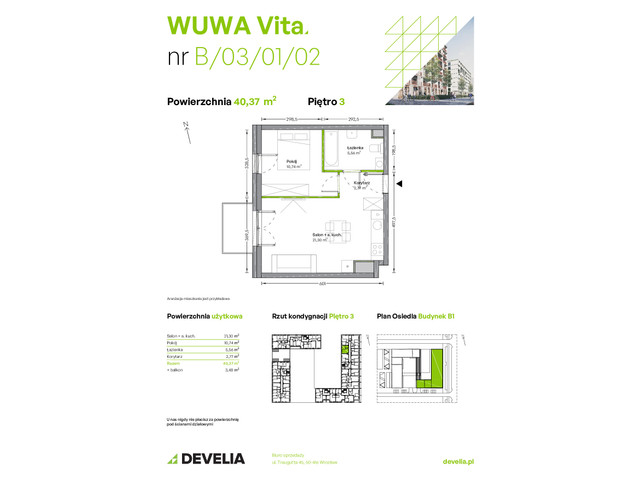 Mieszkanie w inwestycji WUWA Vita, symbol B.03.01.02 » nportal.pl