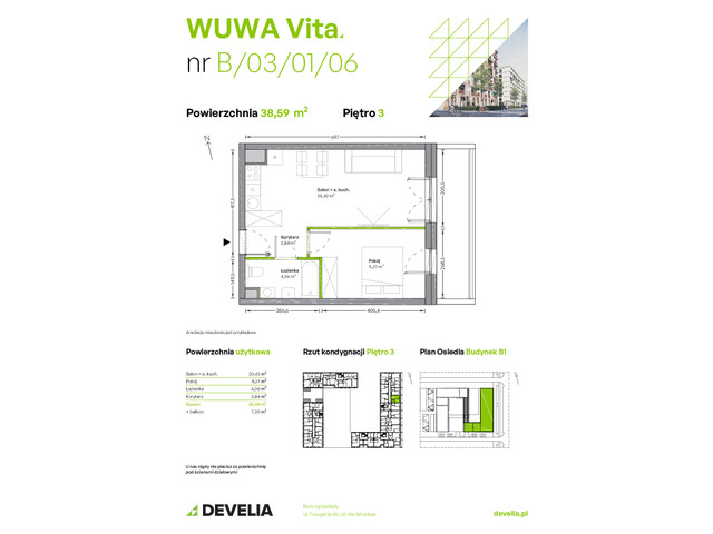 Mieszkanie w inwestycji WUWA Vita, symbol B.03.01.06 » nportal.pl