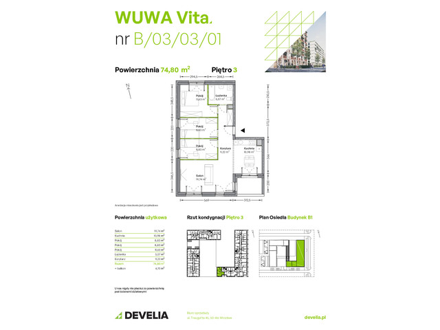 Mieszkanie w inwestycji WUWA Vita, symbol B.03.03.01 » nportal.pl