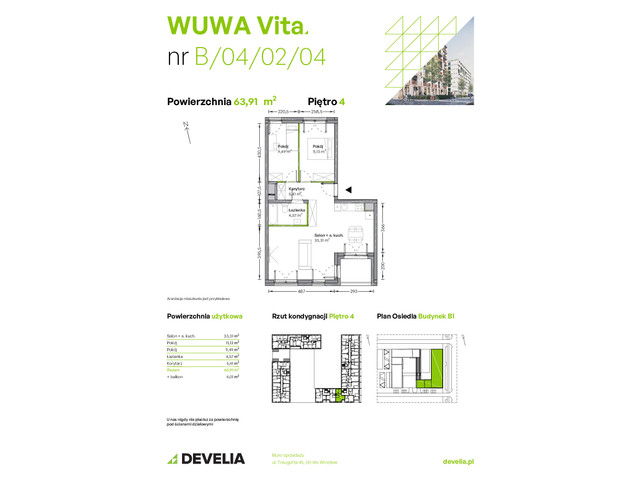 Mieszkanie w inwestycji WUWA Vita, symbol B.04.02.04 » nportal.pl