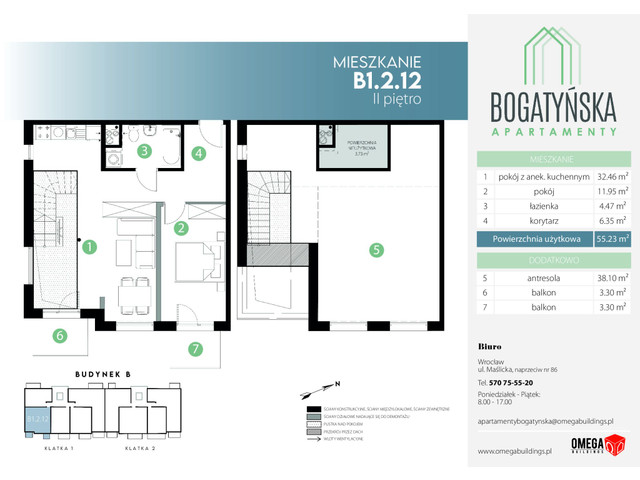 Mieszkanie w inwestycji Bogatyńska Apartamenty, symbol B1_2_12 » nportal.pl
