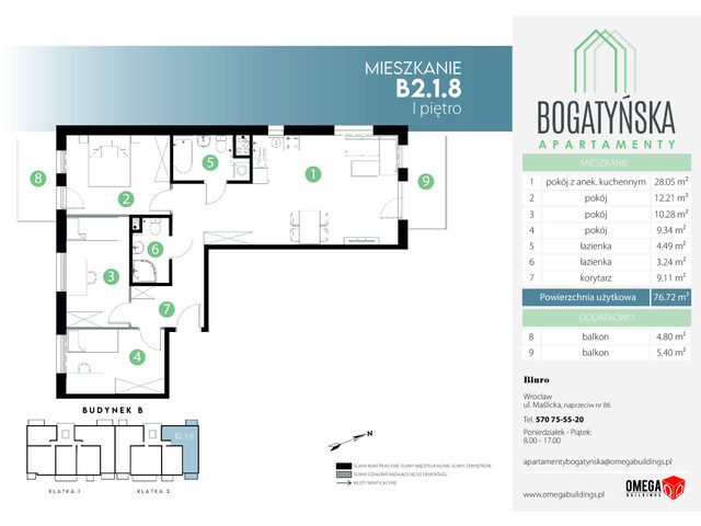 Mieszkanie w inwestycji Bogatyńska Apartamenty, budynek Promocja!, symbol B2_1_8 » nportal.pl