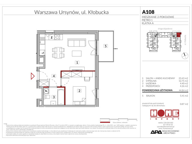 Mieszkanie w inwestycji Enklawa Ursynów, symbol A108 » nportal.pl