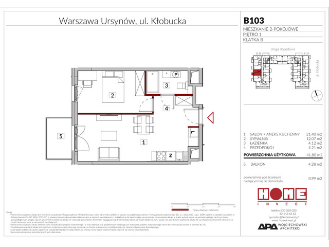 Mieszkanie w inwestycji Enklawa Ursynów, symbol B103 » nportal.pl