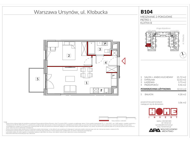 Mieszkanie w inwestycji Enklawa Ursynów, symbol B104 » nportal.pl