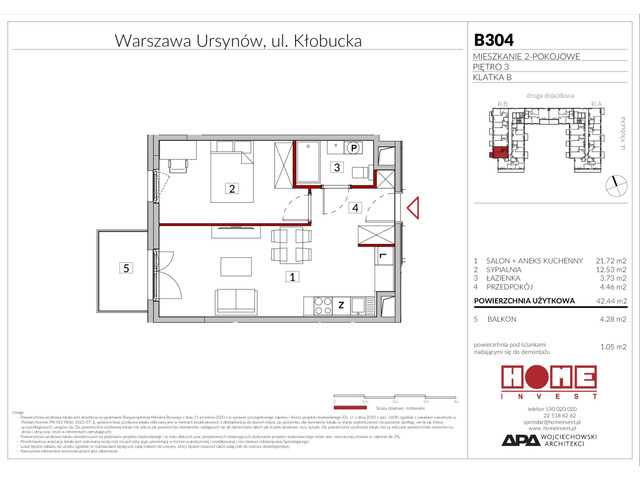 Mieszkanie w inwestycji Enklawa Ursynów, symbol B304 » nportal.pl