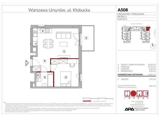 Mieszkanie w inwestycji Enklawa Ursynów, symbol A508 » nportal.pl