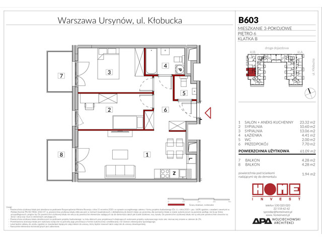 Mieszkanie w inwestycji Enklawa Ursynów, symbol B603 » nportal.pl