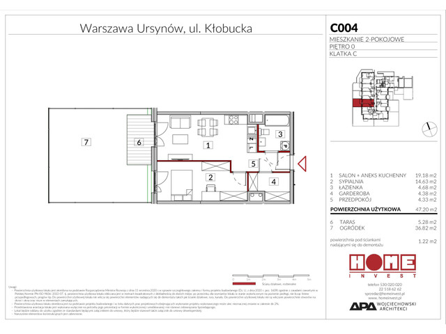 Mieszkanie w inwestycji Enklawa Ursynów, symbol C004 » nportal.pl