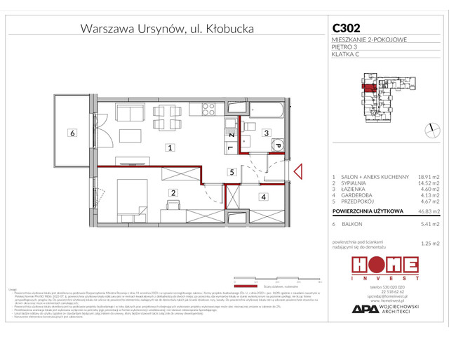 Mieszkanie w inwestycji Enklawa Ursynów, symbol C302 » nportal.pl