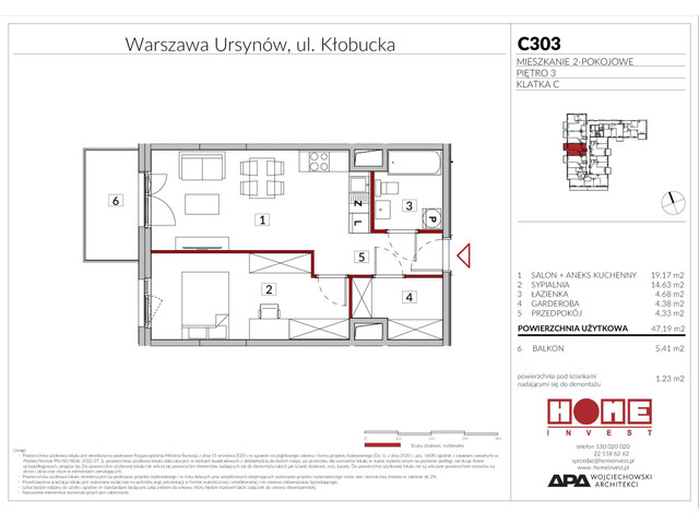 Mieszkanie w inwestycji Enklawa Ursynów, symbol C303 » nportal.pl