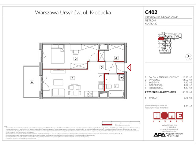 Mieszkanie w inwestycji Enklawa Ursynów, symbol C402 » nportal.pl