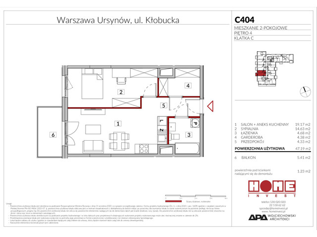 Mieszkanie w inwestycji Enklawa Ursynów, symbol C404 » nportal.pl