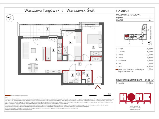 Mieszkanie w inwestycji Warszawski Świt V, symbol C2-A050 » nportal.pl