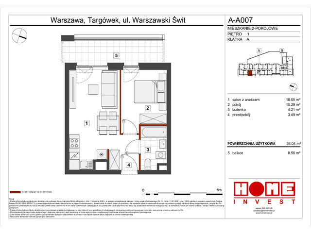 Mieszkanie w inwestycji Warszawski Świt VII, symbol A-A007 » nportal.pl