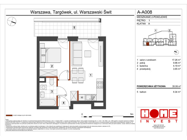 Mieszkanie w inwestycji Warszawski Świt VII, symbol A-A008 » nportal.pl
