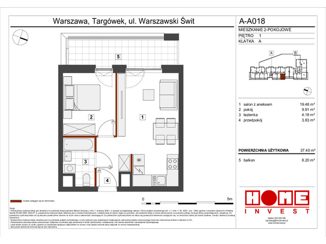 Mieszkanie w inwestycji Warszawski Świt VII, symbol A-A018 » nportal.pl