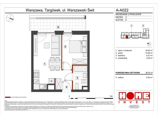 Mieszkanie w inwestycji Warszawski Świt VII, symbol A-A022 » nportal.pl
